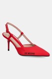 Love Moschino pantofi cu toc culoarea roșu, JA10627G1MIMX500