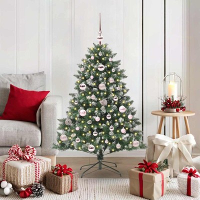 vidaXL Brad de Crăciun artificial cu 150 LED Verde 85 x 85 x 120 cm 3395211 foto