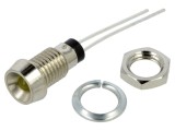 Lampă LED concav galbenă 2VDC &Oslash;6mm metal BIVAR