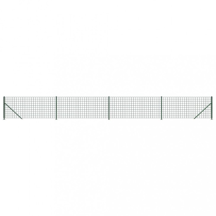 Gard plasa de sarma cu bordura, verde, 1,1x10 m