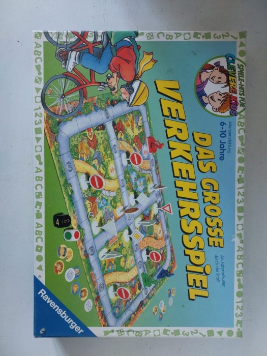 (T) Joc de societate Das Grosse Verkehrsspiel / Marele joc al circulației - Biciclisti &ndash; Ravensburger (1996, ediție germană)