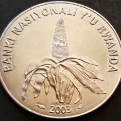 Moneda exotica 50 AMAFARANGA - RWANDA, anul 2003 *cod 1073 = UNC