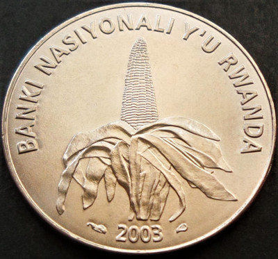 Moneda exotica 50 AMAFARANGA - RWANDA, anul 2003 *cod 1073 = UNC foto