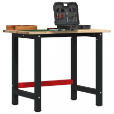 vidaXL Banc lucru 100x60x81,5 cm lemn masiv stejar