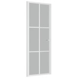 Cumpara ieftin Usa de interior, 76x201,5 cm, alb, sticla mata si aluminiu