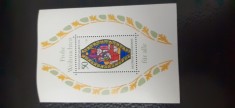Germania-Craciun 1976,figuri religie,arta,vitralii- colita,nestampilata-MNH (W1)