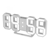 Ceas cu desteptator digital LED 3D 3.14&rdquo;/ 80mm alb SAL LTC 04