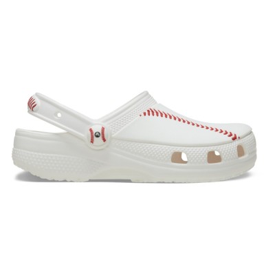 Saboti Crocs Classic Baseball Clog Kids Alb - White foto