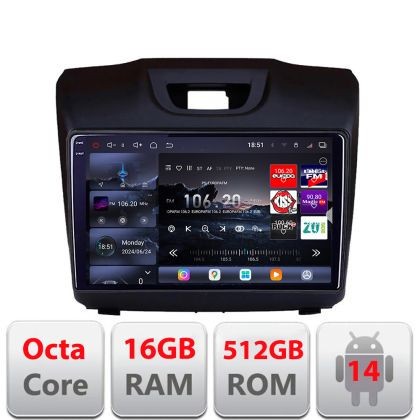 Navigatie Isuzu D-Max 2015+ Edotec Kit-2234 8 core QLED 2K 16+512 360 Android Waze USB Navigatie Internet Youtube Radio v1 CarStore Technology