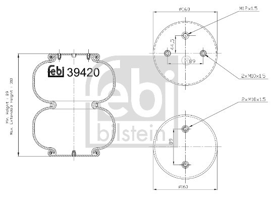 FEBI BILSTEIN 39420 Burduf, suspensie pneumatica