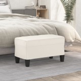 VidaXL Bancă, crem, 70x35x41 cm, piele ecologică