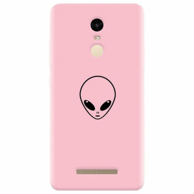 Husa silicon pentru Xiaomi Remdi Note 3, Pink Alien foto