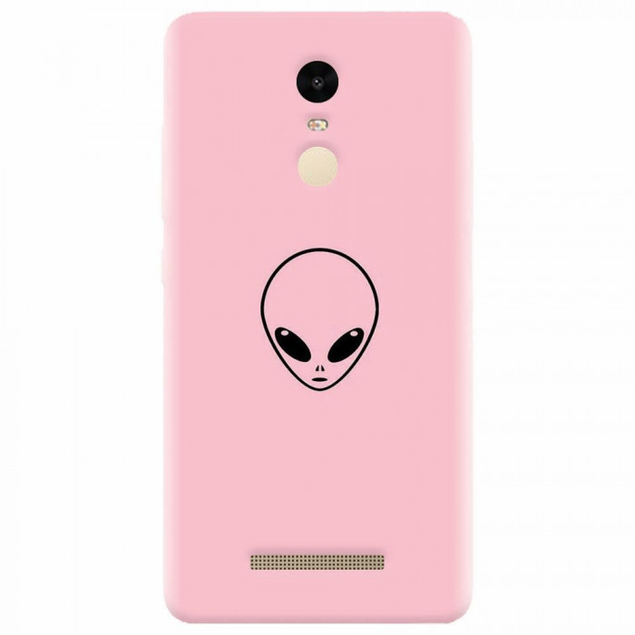 Husa silicon pentru Xiaomi Remdi Note 3, Pink Alien