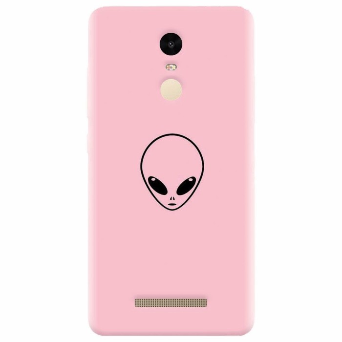 Husa silicon pentru Xiaomi Remdi Note 3, Pink Alien