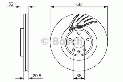 Disc frana AUDI A4 (8K2, B8) (2007 - 2015) BOSCH 0 986 479 590 foto