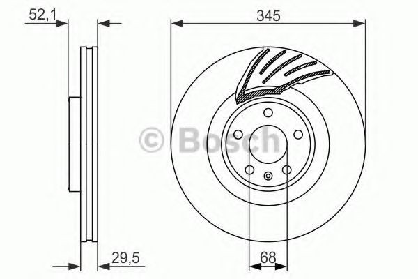 Disc frana AUDI A4 (8K2, B8) (2007 - 2015) BOSCH 0 986 479 590