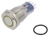 Comutator Anti-Vandalism DPDT 3A 250VAC IP67 ON-(ON) Ambră