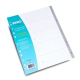 Separatoare numerice pentru documente A4, cu perforatii, plasticate, Exxo - Numere 1-10