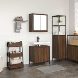 Gossi set mobilier de baie, 2 piese, stejar maro, lemn prelucrat