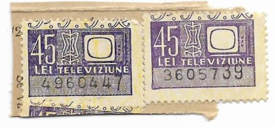 Timbre televiziune, 1960 - neobliterate (3 buc.) foto