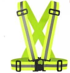 Ham reflectorizant vesta ajustabila verde practic elastic fluorescent foto