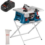 Bosch GTS 18V-216 + GTA 560 + GAL 1880 CV - Fierastrau circular de masa fara acumulatori Li-Ion 18 V - Ah 216x30 mm + Incarcator acumulatori