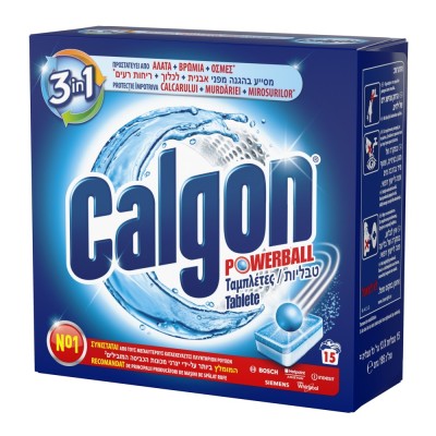 Tablete anticalcar Calgon automat 3 in 1 PowerBall pentru masina de spalat, 15 tablete foto