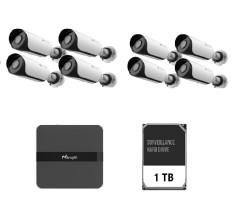 KIT8 MILESIGHT BULLET 2MP NVR 8 CANALE foto