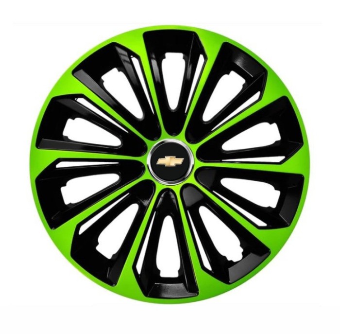 Set 4 capace roti Extra strong green R15 pentru gama auto Chevrolet