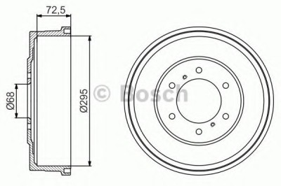 Tambur frana NISSAN NAVARA platou / sasiu (D40) (2008 - 2016) BOSCH 0 986 477 215 foto