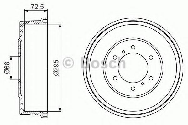Tambur frana NISSAN NAVARA platou / sasiu (D40) (2008 - 2016) BOSCH 0 986 477 215