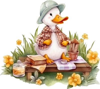 Sticker decorativ, Ratoi la Picnic, Galben, 67 cm, 1290STK-1 foto