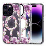 Husa Tech-Protect Magmood MagSafe pentru Apple iPhone 13 Pro Max Rose Floral, Silicon, Carcasa