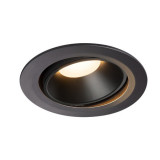 Spot incastrat, NUMINOS MOVE XL Ceiling lights, black Indoor LED recessed ceiling light black/black 3000K 55&deg; rotating and pivoting,, SLV