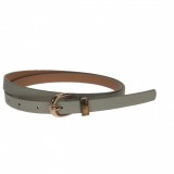 Curea dama, casual-eleganta, din piele ecologica, latime 1.3 cm, Gri - CKD012