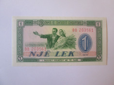 Albania 1 Lek 1976 UNC foto