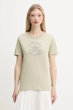 Converse tricou din bumbac culoarea verde, 10027751-A04