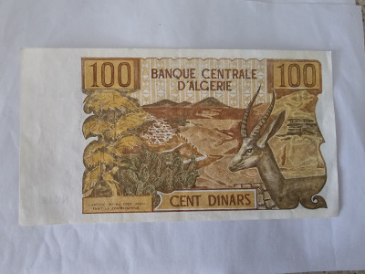 Algeria 100 Dinars 1970 Noua foto