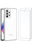 Carcasă pentru Samsung Galaxy A53 5G - gel TPU din silicon ultra transparent și 2 &times; ecran din sticlă