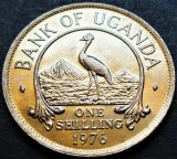 Cumpara ieftin Moneda exotica 1 SHILLING - UGANDA, anul 1976 *cod 2412 = UNC, Africa, Cupru-Nichel