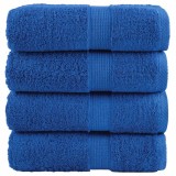 vidaXL Prosoape de baie premium SOLUND, 4 buc., albastru, 30 x 30 cm, 600 g/m&sup2;