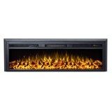 Semineu electric incorporabil Tanzania Lux, Art Flame, 10 combinatii ale culorilor flacarilor, Bluetooth, Display manual