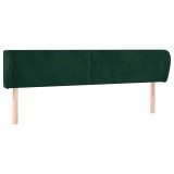 Cumpara ieftin Tablie de pat cu aripioare verde inchis 163x23x78/88 cm catifea