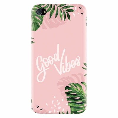 Husa silicon pentru Apple Iphone 4 / 4S, Good Vibes foto