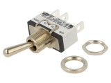 Comutator basculant APEM 3 poziții SP3T ON-OFF-ON 10A 250VAC 5A 24VDC