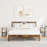 vidaXL Noptieră 2 pcs Stejar fumuriu 25,5 x 22 x 49,5 cm Lemn compozit 8000605