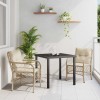 VidaXL Set de masă pentru grădină cu pernă 3 pcs Bej Rattan poli 3380225