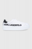 Karl Lagerfeld Ghete de piele culoarea negru