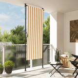 Jaluzea rulou de exterior portocaliu/alb 100x270 cm textil/otel GartenMobel Dekor, vidaXL
