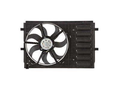 GMV radiator electroventilator Audi A1 (8X), 2010-2018, motor 1.2 TFSI, 1.4 TFSI, benzina, 1.6 TDI, diesel, cu AC, 260W / 90W; 395 mm; 3 pini, fara p foto